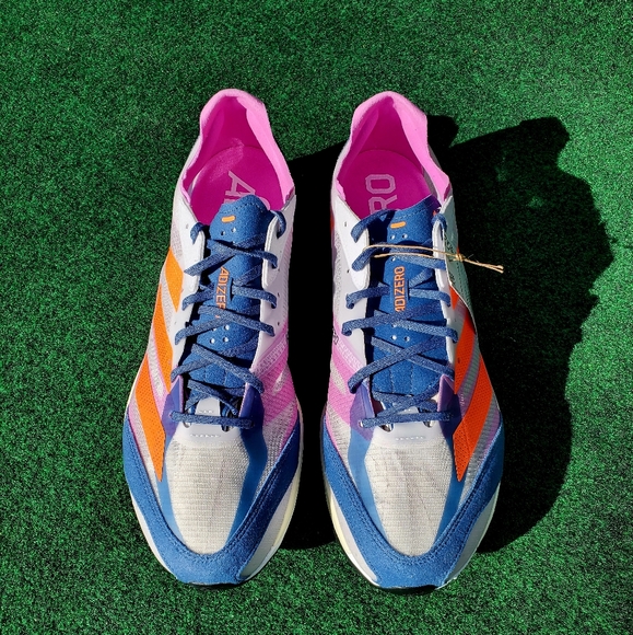 Men's Size 13 adidas Adizero Adios 7 Dash Gray/Solar Orange GX6647 NEW w/Tags - Picture 4 of 10